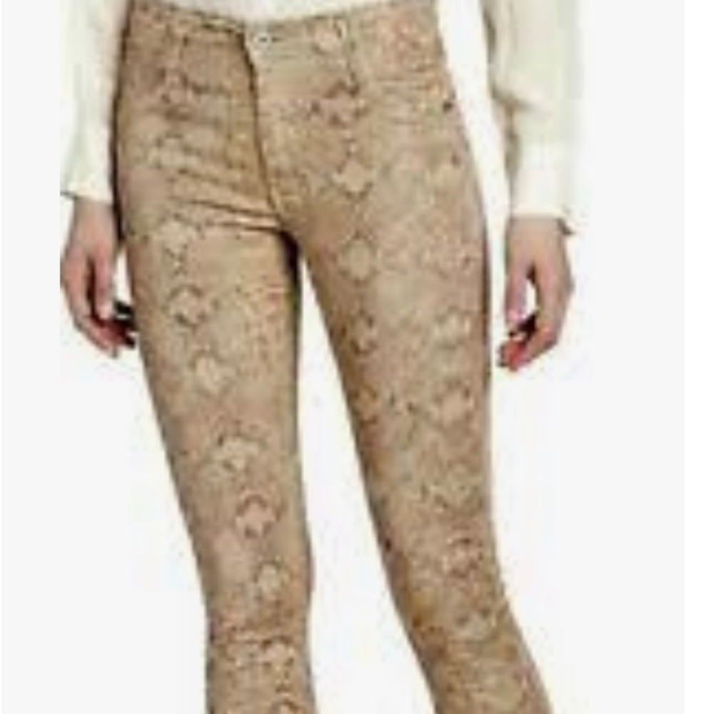 NWT James Jeans Twiggy Skin Faux Front Pocket Legging Bronze Python